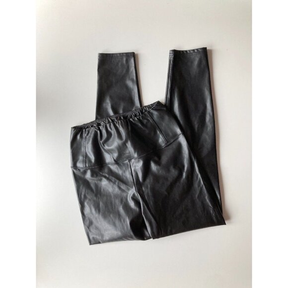 Aritzia WILFRED FREE Daria Black Vegan Leather High Rise Ankle Leggings, Size S - Picture 4 of 14
